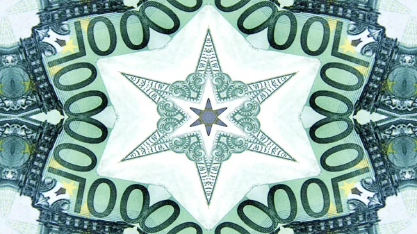 Soyut para kavramı simetrik desen süs dekoratif Kaleidoscope hareketi geometrik daire ve yıldız şekiller