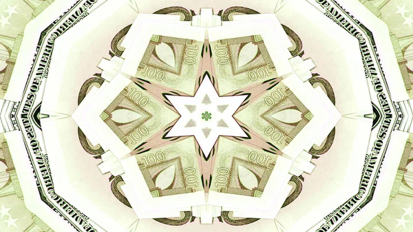 Soyut para kavramı simetrik desen süs dekoratif Kaleidoscope hareketi geometrik daire ve yıldız şekiller