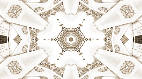 Abstraktes Geld Konzept Symmetrische Muster Ornamentale Dekorative Kaleidoskop Bewegung Geometrische — Stockfoto