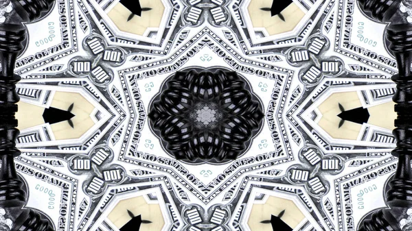 Soyut para kavramı simetrik desen süs dekoratif Kaleidoscope hareketi geometrik daire ve yıldız şekiller