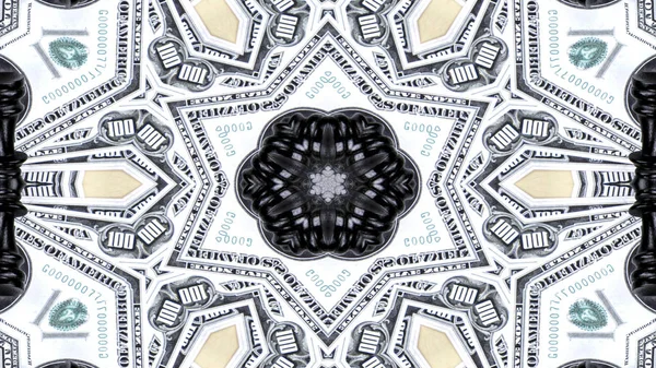 Soyut para kavramı simetrik desen süs dekoratif Kaleidoscope hareketi geometrik daire ve yıldız şekiller