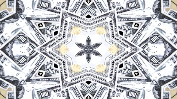 Soyut para kavramı simetrik desen süs dekoratif Kaleidoscope hareketi geometrik daire ve yıldız şekiller