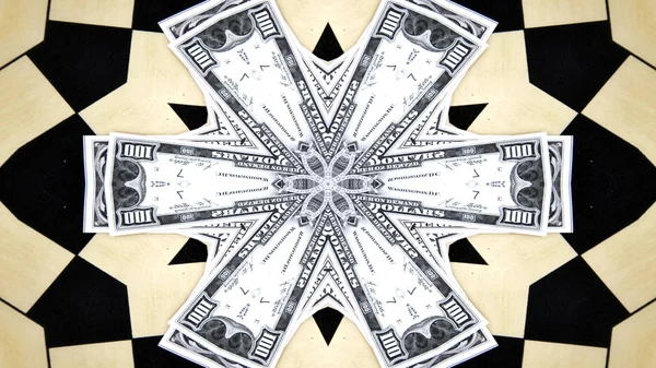 Soyut para kavramı simetrik desen süs dekoratif Kaleidoscope hareketi geometrik daire ve yıldız şekiller