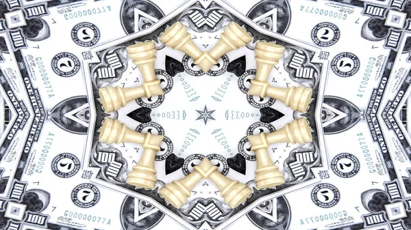 Soyut para kavramı simetrik desen süs dekoratif Kaleidoscope hareketi geometrik daire ve yıldız şekiller