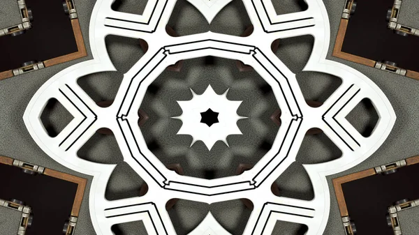 Metal Sanayi Teknoloji Kavramı Simetrik Desen Süs Dekoratif Kaleidoscope Hareketi — Stok fotoğraf