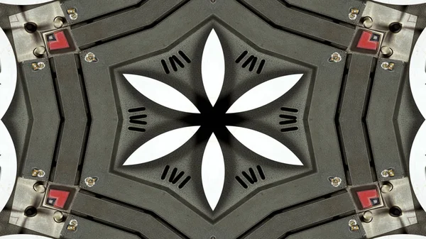 Абстрактні Металеві Промислових Технології Концепція Симетричною Схемою Декоративних Декоративні Калейдоскоп — стокове фото