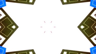 Kumar kavramı simetrik desen süs dekoratif Kaleidoscope hareketi geometrik daire ve yıldız şekiller soyut