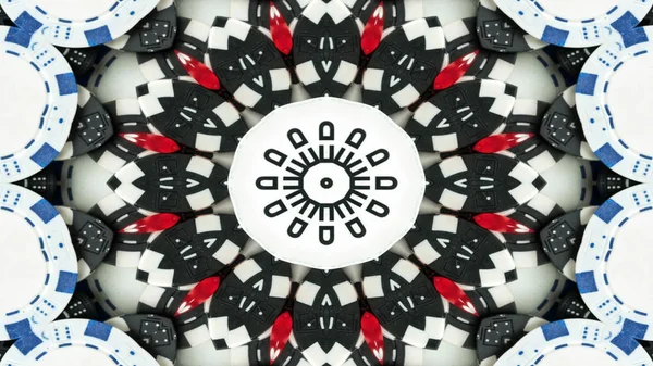Conceito Jogo Abstrato Padrão Simétrico Caleidoscópio Decorativo Ornamental Movimento Círculo — Fotografia de Stock