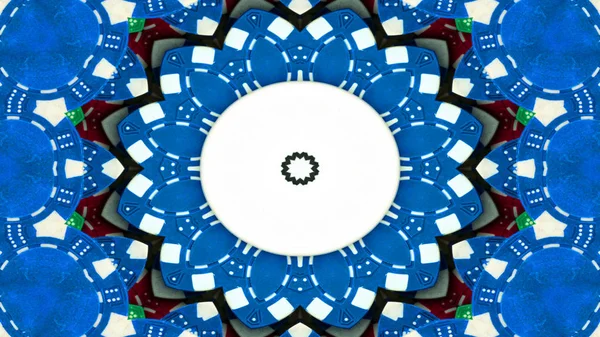 Abstraktes Spielkonzept Symmetrisches Muster Ornamentales Dekoratives Kaleidoskop Bewegung Geometrischer Kreis — Stockfoto