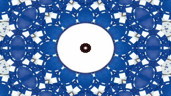 Abstraktes Spielkonzept Symmetrisches Muster Ornamentales Dekoratives Kaleidoskop Bewegung Geometrischer Kreis — Stockfoto