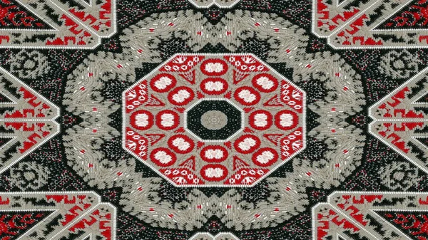 Etnis Abstrak Pola Simetri Ornamen Ornamen Dekoratif Abstrak Gerakan Kaleidoskop — Stok Foto