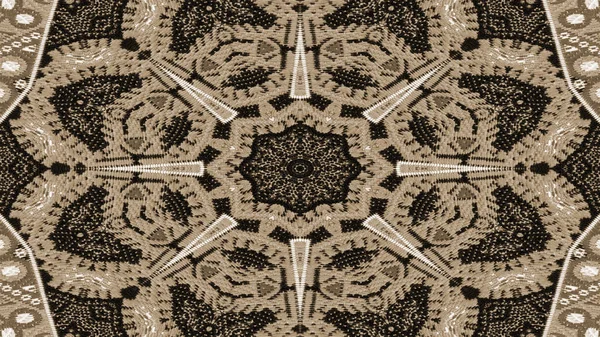 Soyut etnik otantik simetrik desen süs dekoratif Kaleidoscope hareketi geometrik daire ve yıldız şekli