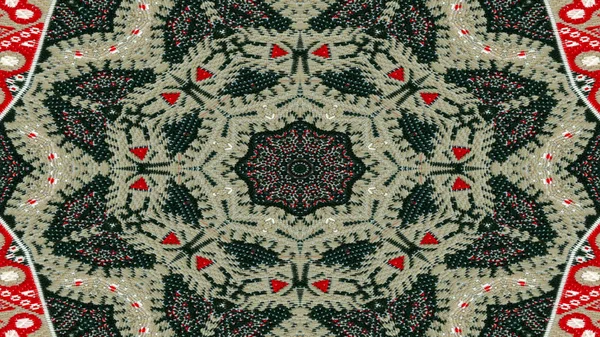 Etnis Abstrak Pola Simetri Ornamen Ornamen Dekoratif Abstrak Gerakan Kaleidoskop — Stok Foto