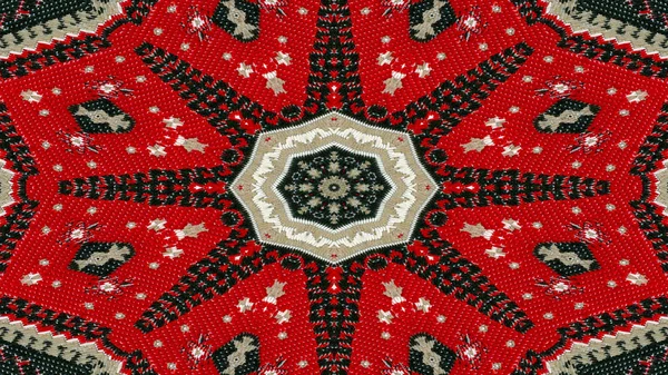 Abstrakte Ethnische Authentische Symmetrische Muster Ornamentale Dekorative Kaleidoskop Bewegung Geometrischer — Stockfoto