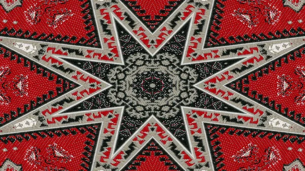 Аннотация Ethnic Authentic Symmetric Pattern Ornamental Decorative Kaleidoscope Movement Geometric — стоковое фото