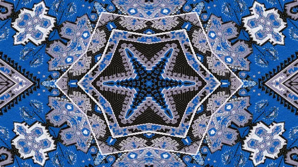 Abstract Ethnic Authentic Symmetric Pattern Ornamental Decorative Kaleidoscope Movement Geometric — Stock Photo, Image