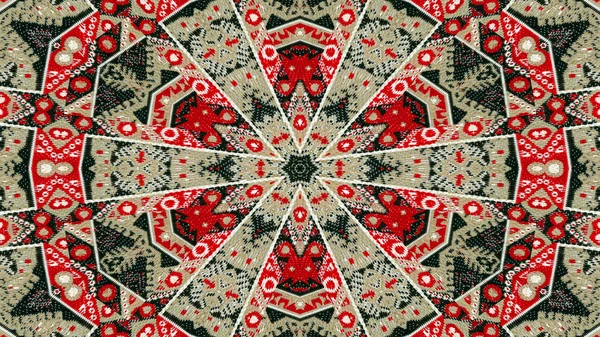 Abstract Ethnic Authentic Symmetric Pattern Ornamental Decorative Kaleidoscope Movement Geometric — Stock Photo, Image