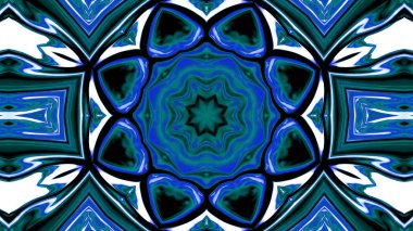 Soyut etnik otantik simetrik desen süs dekoratif Kaleidoscope hareketi geometrik daire ve yıldız şekli