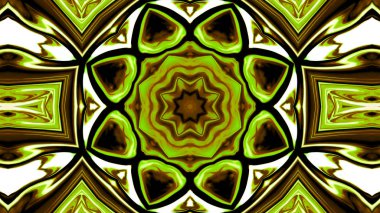 Soyut etnik otantik simetrik desen süs dekoratif Kaleidoscope hareketi geometrik daire ve yıldız şekli