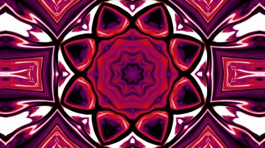 Soyut etnik otantik simetrik desen süs dekoratif Kaleidoscope hareketi geometrik daire ve yıldız şekli