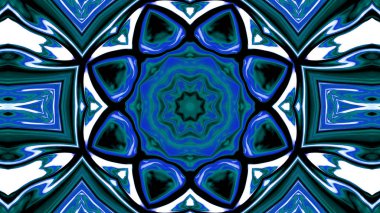 Soyut etnik otantik simetrik desen süs dekoratif Kaleidoscope hareketi geometrik daire ve yıldız şekli