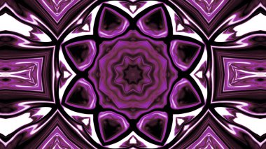 Soyut etnik otantik simetrik desen süs dekoratif Kaleidoscope hareketi geometrik daire ve yıldız şekli