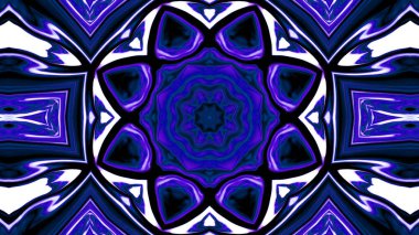 Soyut etnik otantik simetrik desen süs dekoratif Kaleidoscope hareketi geometrik daire ve yıldız şekli