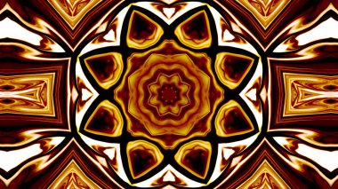 Soyut etnik otantik simetrik desen süs dekoratif Kaleidoscope hareketi geometrik daire ve yıldız şekli