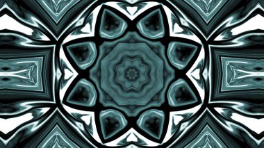 Soyut etnik otantik simetrik desen süs dekoratif Kaleidoscope hareketi geometrik daire ve yıldız şekli