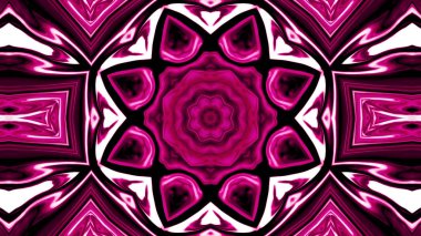 Soyut etnik otantik simetrik desen süs dekoratif Kaleidoscope hareketi geometrik daire ve yıldız şekli