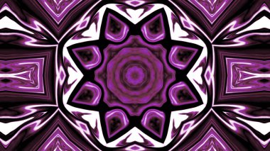 Soyut etnik otantik simetrik desen süs dekoratif Kaleidoscope hareketi geometrik daire ve yıldız şekli