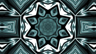 Soyut etnik otantik simetrik desen süs dekoratif Kaleidoscope hareketi geometrik daire ve yıldız şekli