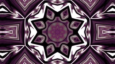 Soyut etnik otantik simetrik desen süs dekoratif Kaleidoscope hareketi geometrik daire ve yıldız şekli