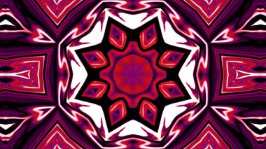 Soyut etnik otantik simetrik desen süs dekoratif Kaleidoscope hareketi geometrik daire ve yıldız şekli