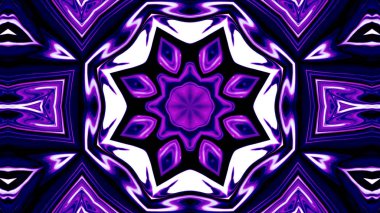 Soyut etnik otantik simetrik desen süs dekoratif Kaleidoscope hareketi geometrik daire ve yıldız şekli