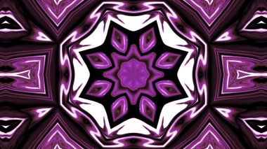 Soyut etnik otantik simetrik desen süs dekoratif Kaleidoscope hareketi geometrik daire ve yıldız şekli