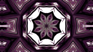 Soyut etnik otantik simetrik desen süs dekoratif Kaleidoscope hareketi geometrik daire ve yıldız şekli