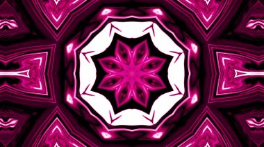 Soyut etnik otantik simetrik desen süs dekoratif Kaleidoscope hareketi geometrik daire ve yıldız şekli