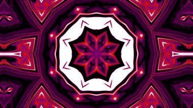 Soyut etnik otantik simetrik desen süs dekoratif Kaleidoscope hareketi geometrik daire ve yıldız şekli