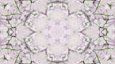 Soyut etnik otantik simetrik desen süs dekoratif Kaleidoscope hareketi geometrik daire ve yıldız şekli