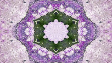 Soyut etnik otantik simetrik desen süs dekoratif Kaleidoscope hareketi geometrik daire ve yıldız şekli