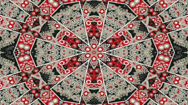 Etnis Abstrak Pola Simetri Ornamen Ornamen Dekoratif Abstrak Gerakan Kaleidoskop — Stok Foto