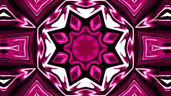 Soyut etnik otantik simetrik desen süs dekoratif Kaleidoscope hareketi geometrik daire ve yıldız şekli