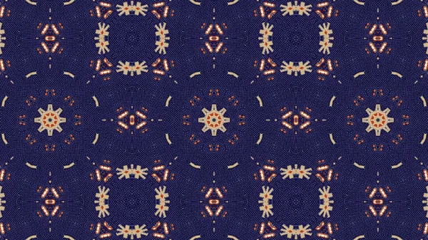 Abstrakte Ethnische Authentische Symmetrische Muster Ornamentale Dekorative Kaleidoskop Bewegung Geometrischer — Stockfoto