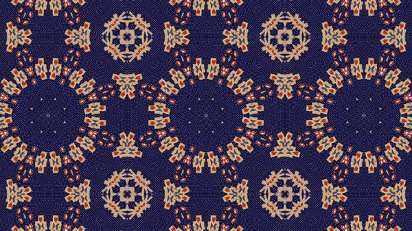 Abstrakte Ethnische Authentische Symmetrische Muster Ornamentale Dekorative Kaleidoskop Bewegung Geometrischer — Stockfoto