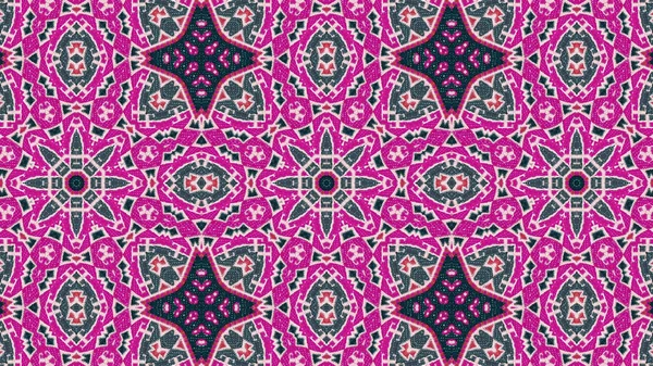 Abstract Ethnic Authentic Symmetric Pattern Ornamental Decorative Kaleidoscope Movement Geometric — Stock Photo, Image