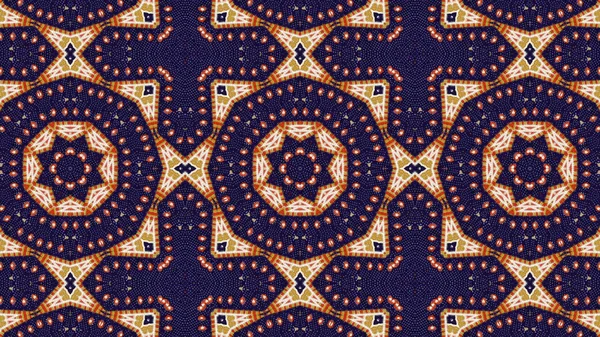 Abstrakte Ethnische Authentische Symmetrische Muster Ornamentale Dekorative Kaleidoskop Bewegung Geometrischer — Stockfoto