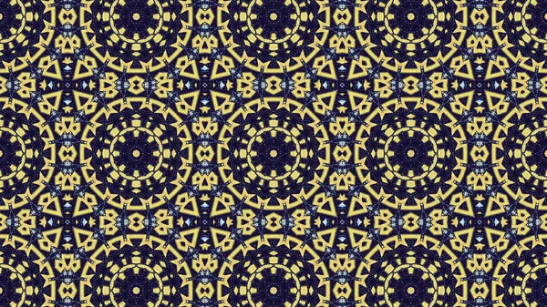 Soyut etnik otantik simetrik desen süs dekoratif Kaleidoscope hareketi geometrik daire ve yıldız şekli