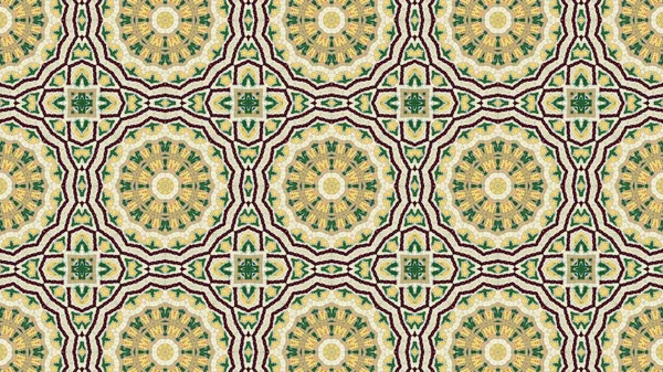 Soyut etnik otantik simetrik desen süs dekoratif Kaleidoscope hareketi geometrik daire ve yıldız şekli