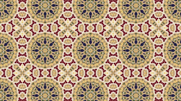 Аннотация Ethnic Authentic Symmetric Pattern Ornamental Decorative Kaleidoscope Movement Geometric — стоковое фото